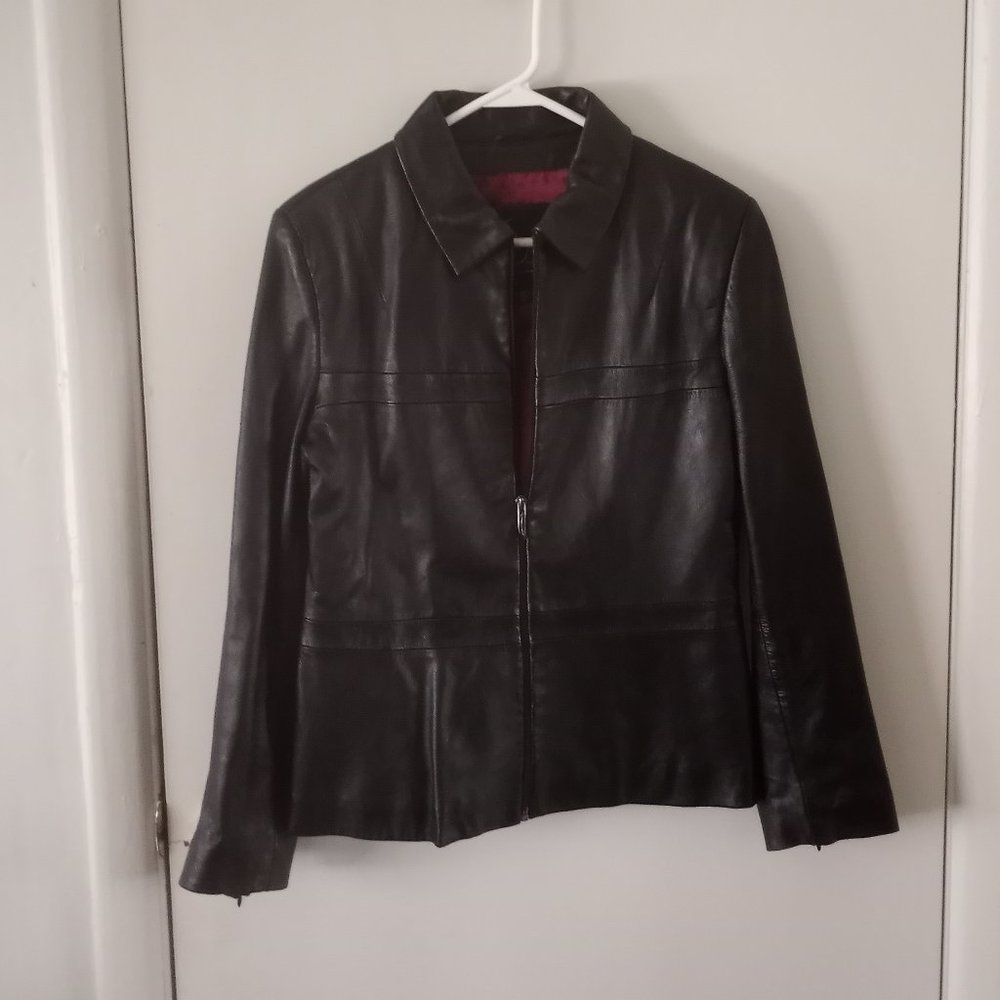 VTG Venus Willams for Wilson's 100% Black Leather Jacket